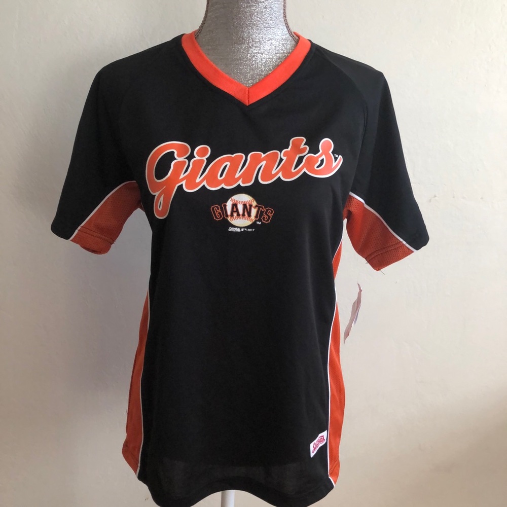 Stitches Black and Orange Short Sleeve Jersey